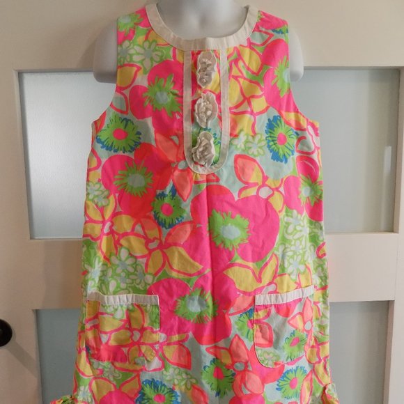 Lilly Pulitzer Ice Cream Social Shift Dress Size 10 Girl's EUC